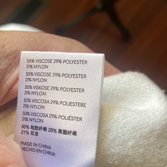 Maeve Anthropologie Winter White Mockneck Sweater M - Picture 8 of 10